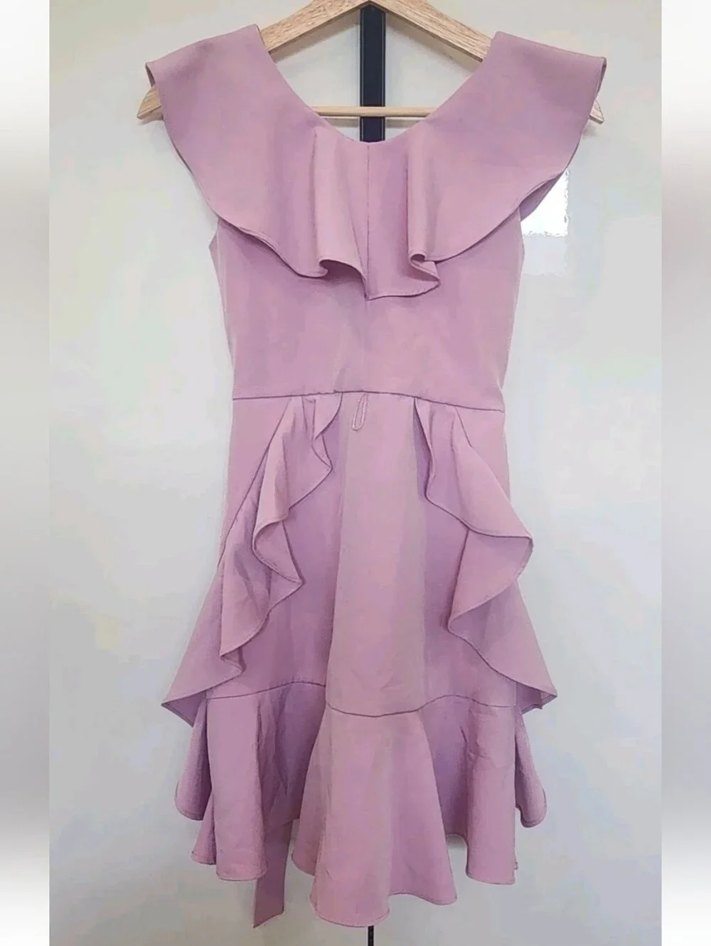 Rare Editions Girls Lilac Ruffle Fit & Flare Special Occasion Dress Size 12